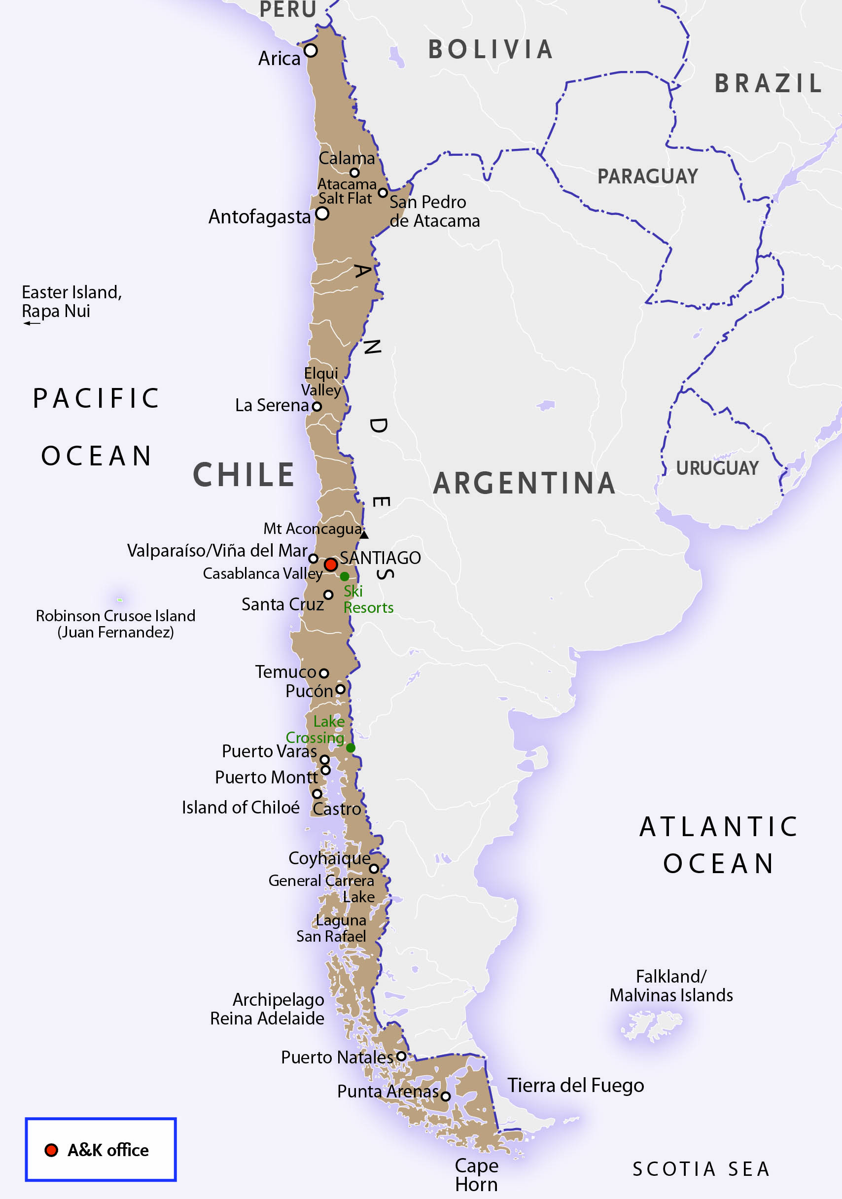 Map of Chile