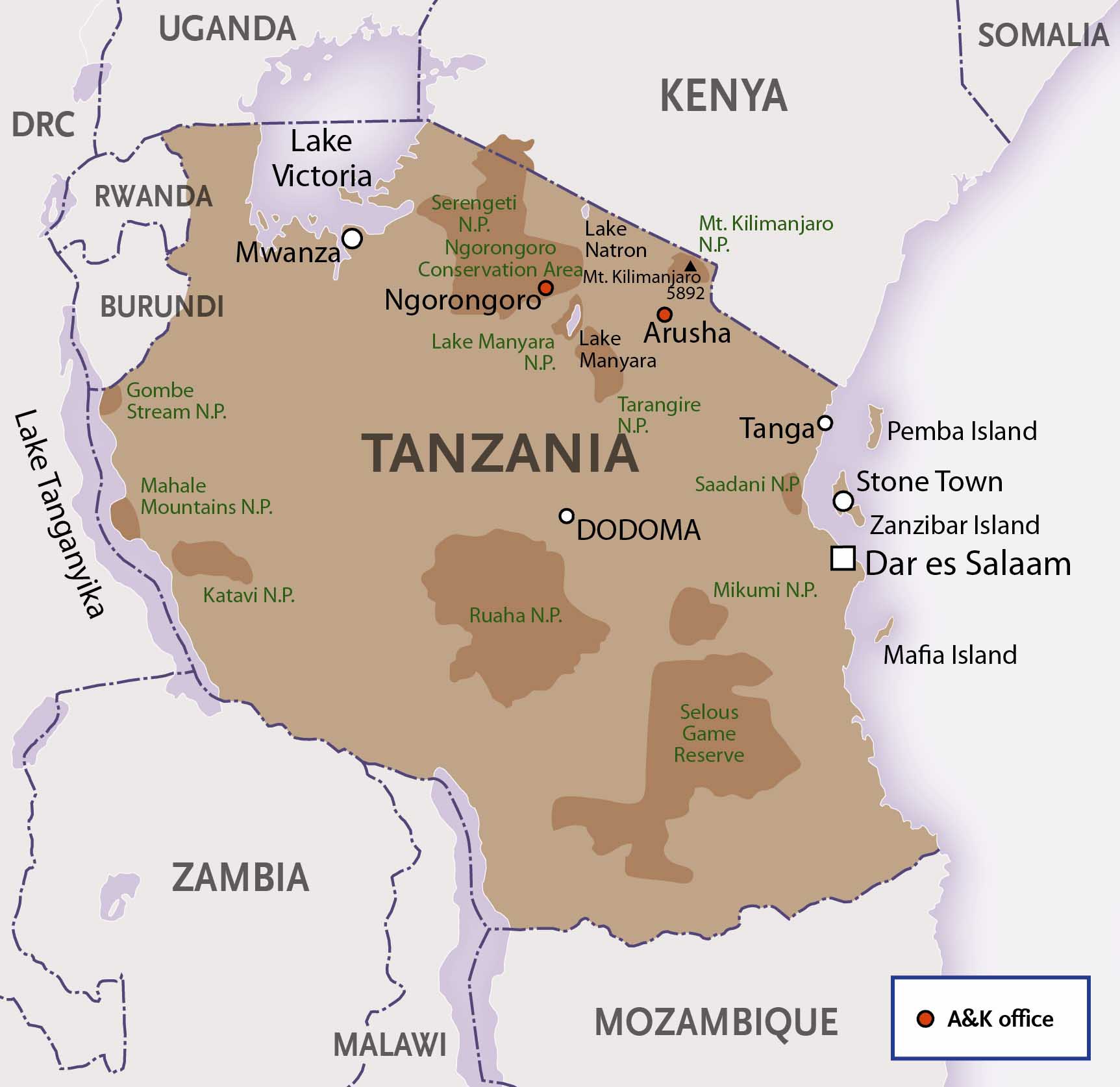 Tanzania Map