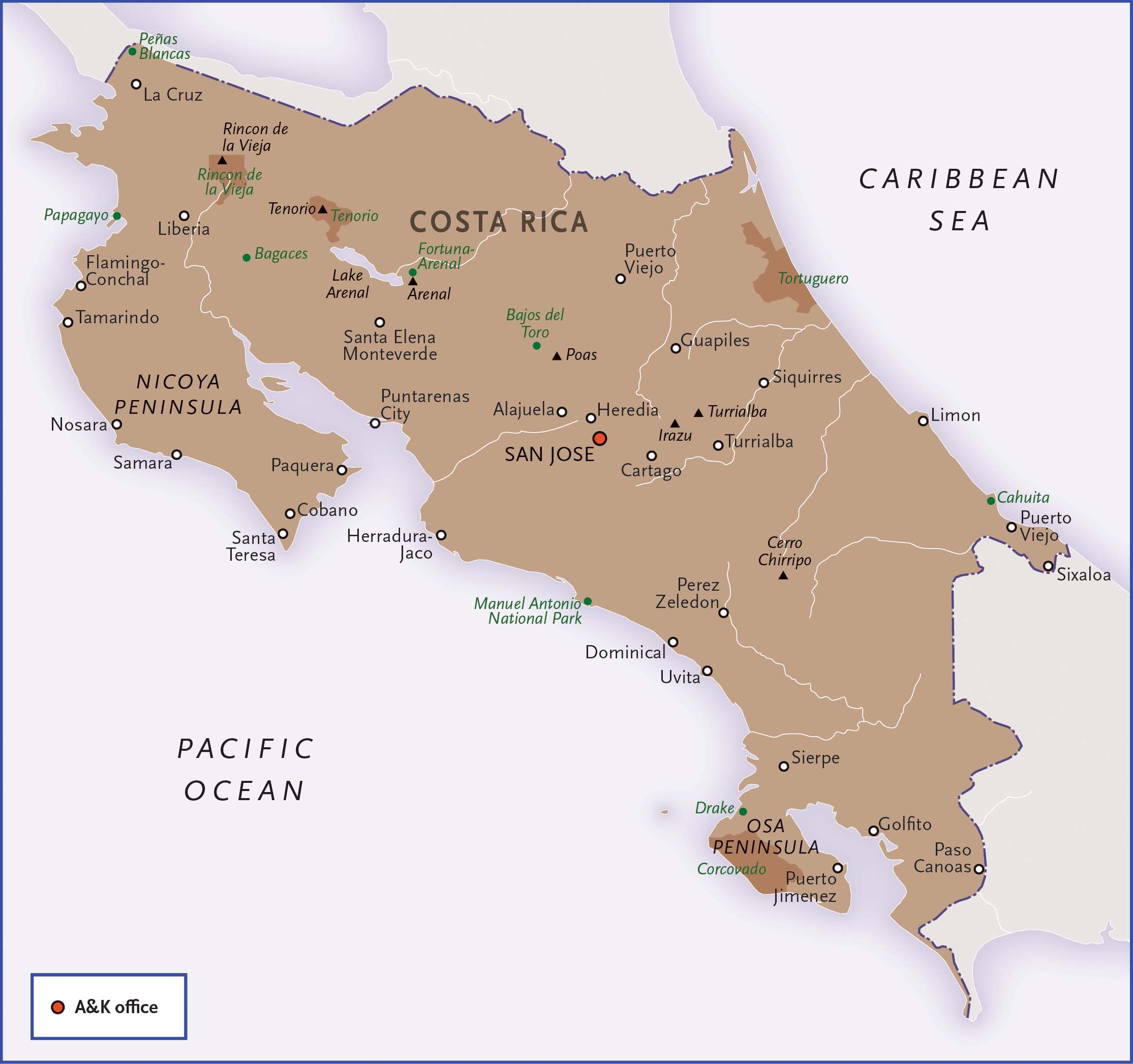 Map of Costa Rica