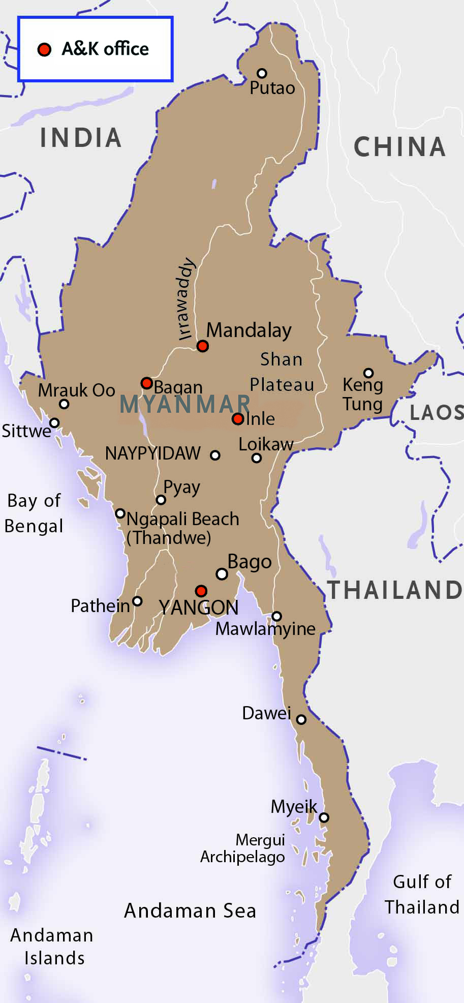 Myanmar map